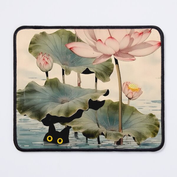 Item preview, Cat Print Koson Lotus designed and sold by PurrfectHome.