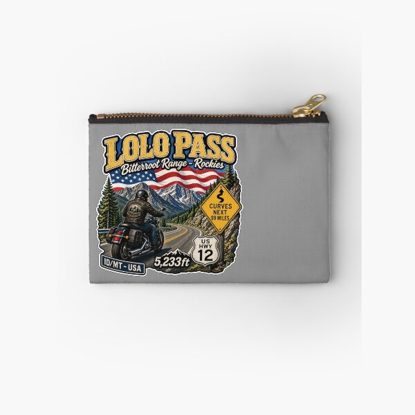 Item preview, Lolo Pass Idaho, Montana Rocky Mountains Motorcycle Sticker TShirt 01 designed and sold by OuterShellUK.