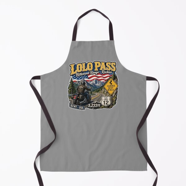 Item preview, Lolo Pass Idaho, Montana Rocky Mountains Motorcycle Sticker TShirt 01 designed and sold by OuterShellUK.