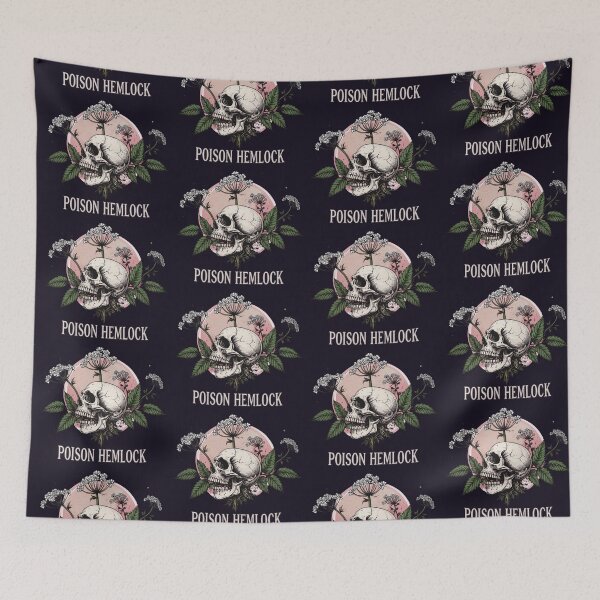 Item preview, Botanical death, hemlock with skull designed and sold by LiskoDesign.