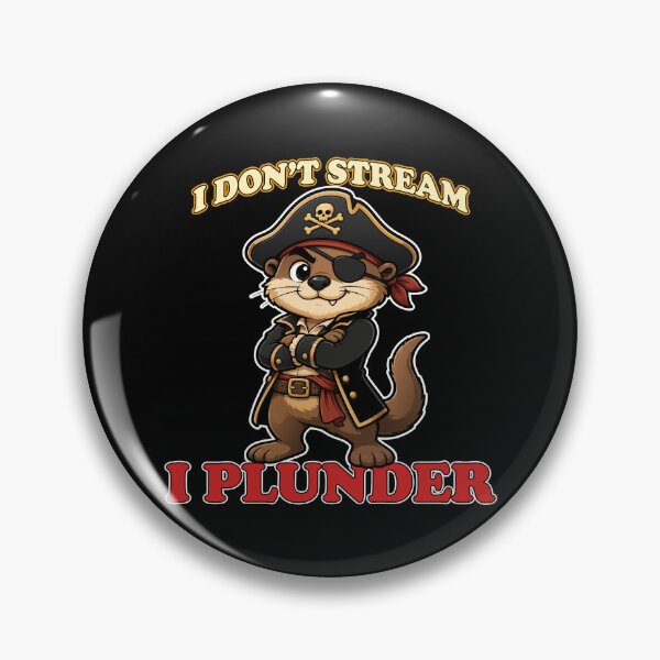 Item preview, I Don’t Stream I Plunder Funny Pirate Otter Tee designed and sold by Karma Design.