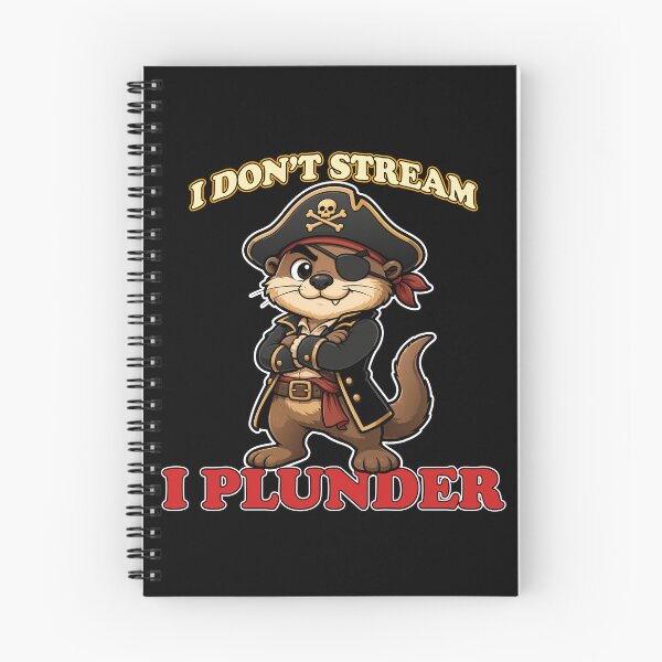 Item preview, I Don’t Stream I Plunder Funny Pirate Otter Tee designed and sold by Karma Design.