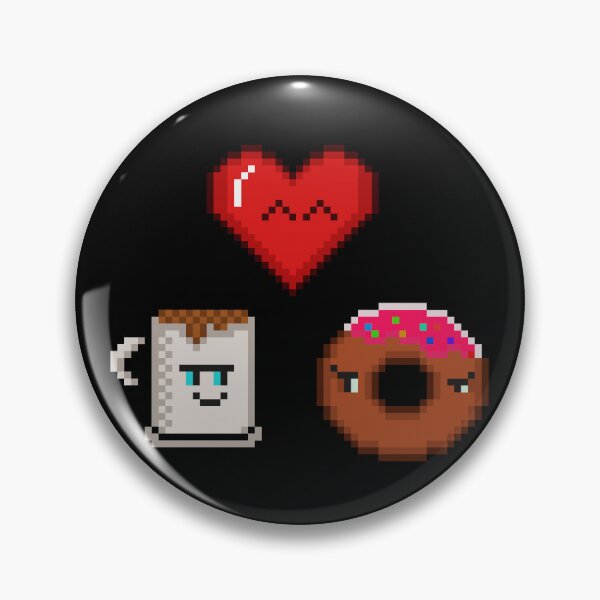 Aperçu de l'œuvre Duo rétro Café et Donut Love créée et vendue par RetroRlx.