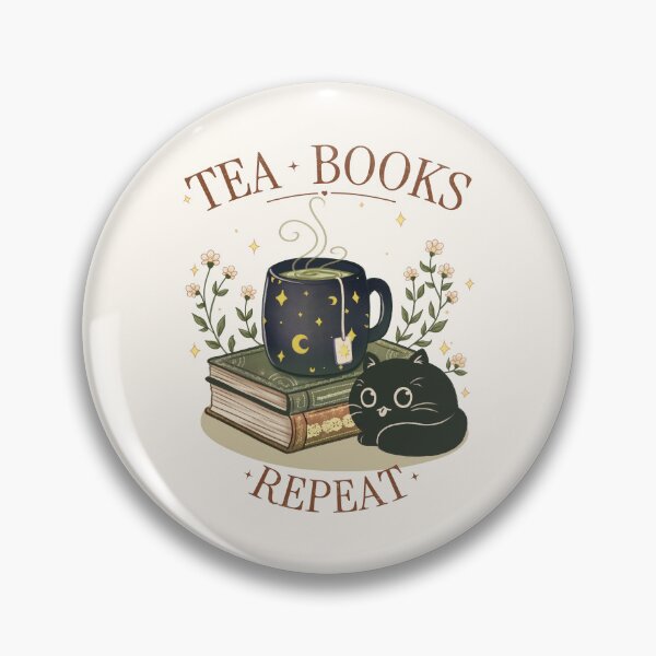 Item preview, Tea Books Repeat Cozy Reading Aesthetic designed and sold by YnaoleDraws.