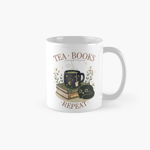 Item preview, Tea Books Repeat Cozy Reading Aesthetic designed and sold by YnaoleDraws.