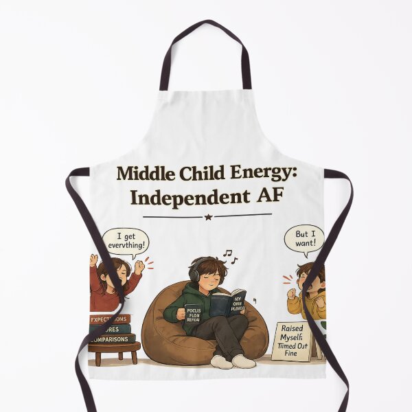 Item preview, Middle Child Energy Independent AF Raised Myself Funny Sibling Humor Design designed and sold by irfanshikh.