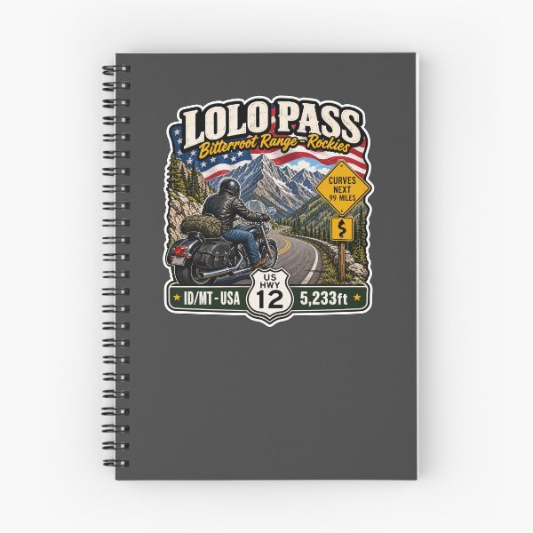 Item preview, Lolo Pass Idaho, Montana Rocky Mountains Motorcycle Sticker TShirt 03 designed and sold by OuterShellUK.