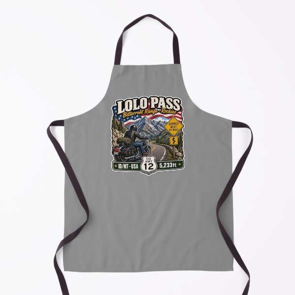 Item preview, Lolo Pass Idaho, Montana Rocky Mountains Motorcycle Sticker TShirt 03 designed and sold by OuterShellUK.