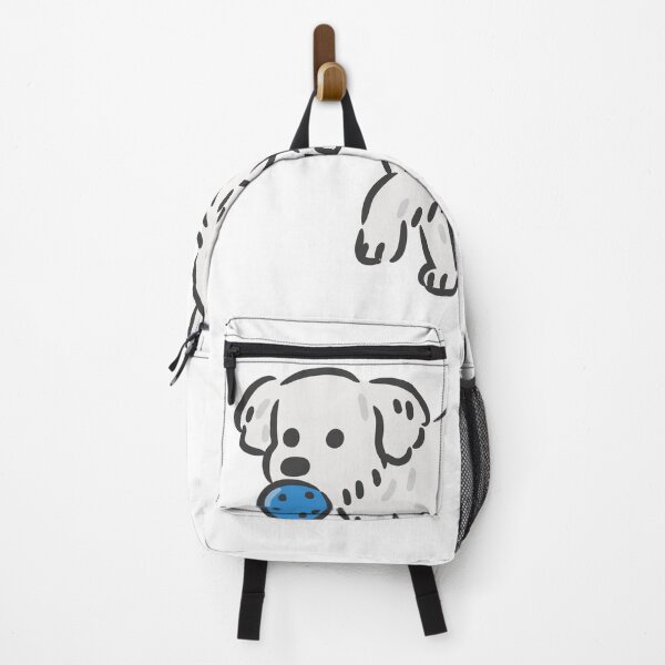 Item preview, Cute White Dog Holding Blue Ball. designed and sold by monkik.