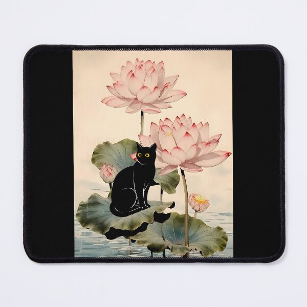 Item preview, Cat Print Koson Lotus designed and sold by PurrfectHome.
