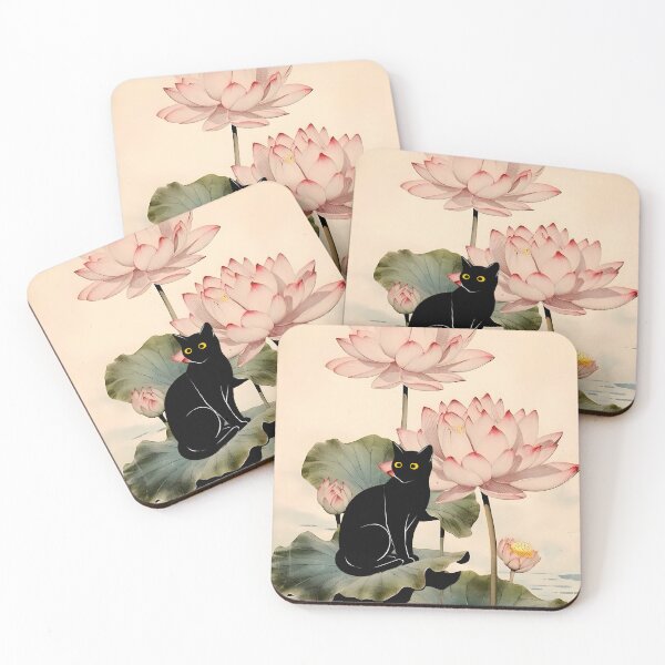 Item preview, Cat Print Koson Lotus designed and sold by PurrfectHome.