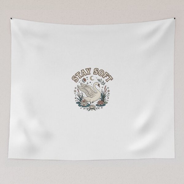 Item preview, Stay Soft Vintage Swan and Water Lilies designed and sold by GoofyShopp.