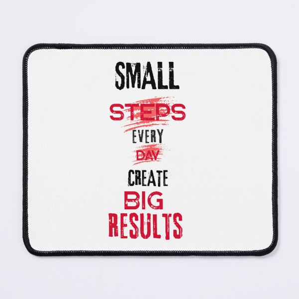 Item preview, Small Steps Every Day Create Big Results Motivational Grunge Quote designed and sold by WearTheVibe Store.