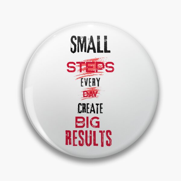 Item preview, Small Steps Every Day Create Big Results Motivational Grunge Quote designed and sold by WearTheVibe Store.