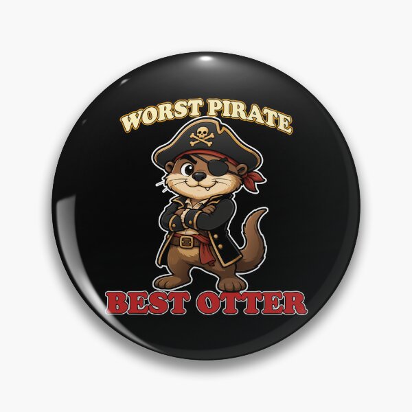 Item preview, Worst Pirate Best Otter Funny Pirate Mascot Tee designed and sold by Karma Design.