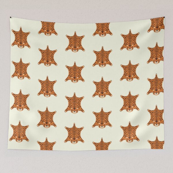Item preview, Tiger Hide Style Cute Wildlife Art designed and sold by Retro Street Studios.