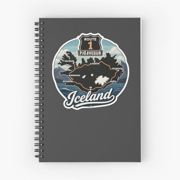 Item preview, Iceland Ring Road Route 1 Motorcycle Sticker TShirt 07 designed and sold by OuterShellUK.