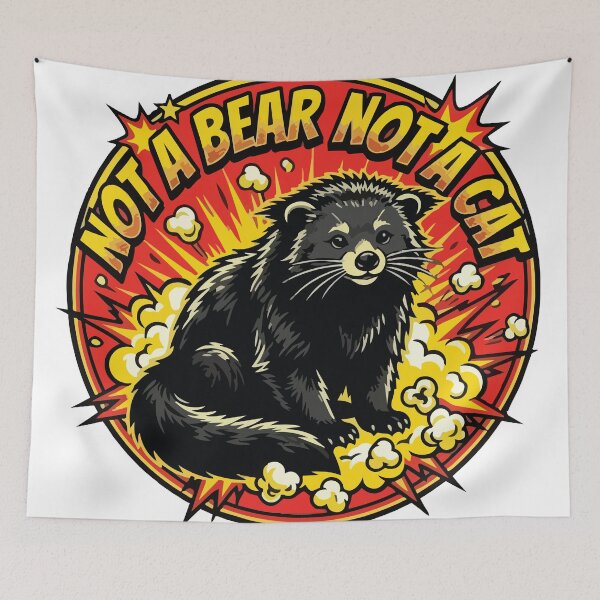 Item preview, Pop Art Binturong Not A Bear Not A Cat Movie Emblem designed and sold by Arc2020.