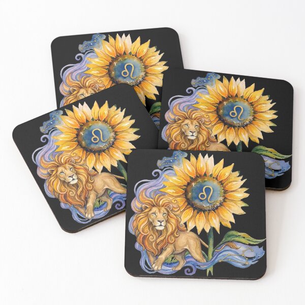 Item preview, Leo Zodiac Goddess Watercolor Sunflower Art designed and sold by SilentFlower.