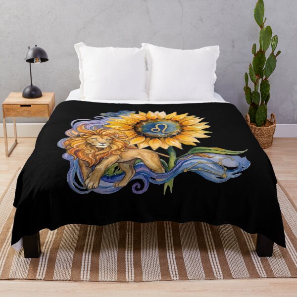 Item preview, Leo Zodiac Goddess Watercolor Sunflower Art designed and sold by SilentFlower.