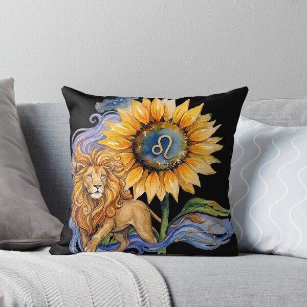 Item preview, Leo Zodiac Goddess Watercolor Sunflower Art designed and sold by SilentFlower.