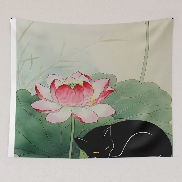 Item preview, Cat Print Koson Lotus designed and sold by PurrfectHome.