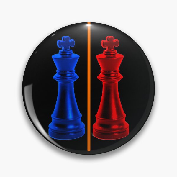Item preview, Chess king pieces depicting the Blue cyber security vs the Red ethical hackers designed and sold by LittleGreyMan2026.