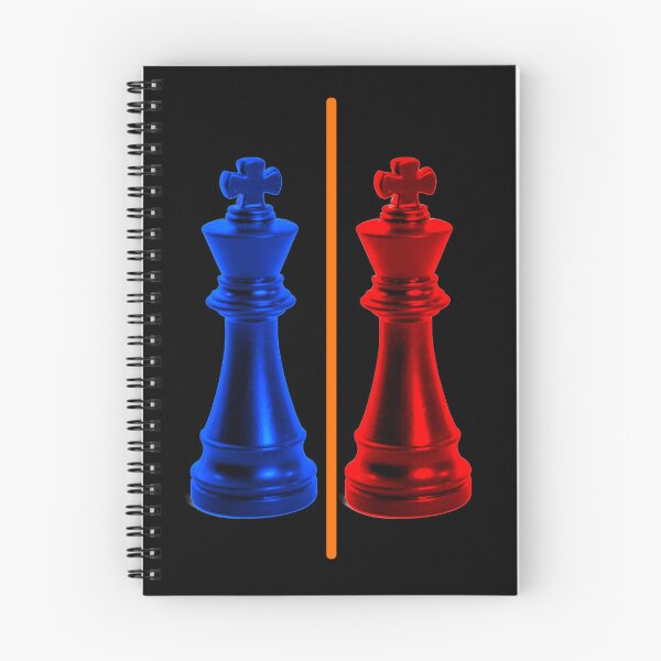 Item preview, Chess king pieces depicting the Blue cyber security vs the Red ethical hackers designed and sold by LittleGreyMan2026.
