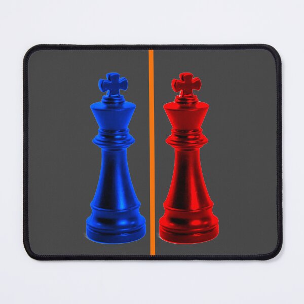 Item preview, Chess king pieces depicting the Blue cyber security vs the Red ethical hackers designed and sold by LittleGreyMan2026.