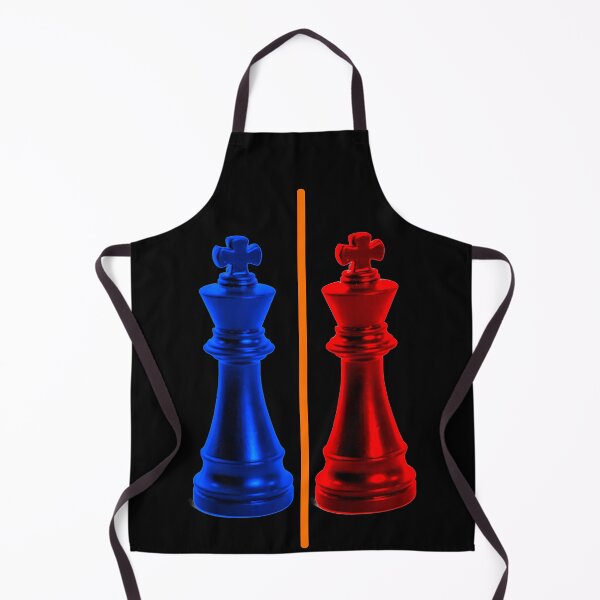Item preview, Chess king pieces depicting the Blue cyber security vs the Red ethical hackers designed and sold by LittleGreyMan2026.