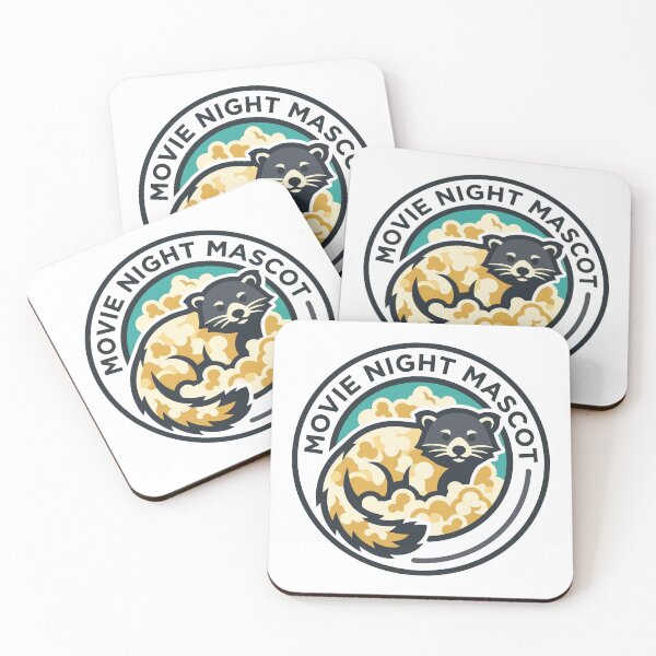 Item preview, Modern Minimalist Binturong Movie Night Mascot Popcorn Badge designed and sold by Arc2020.