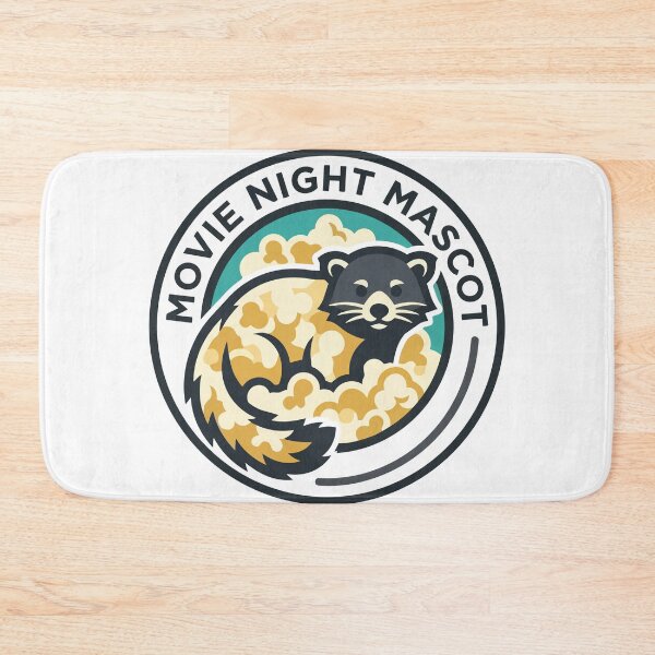 Item preview, Modern Minimalist Binturong Movie Night Mascot Popcorn Badge designed and sold by Arc2020.