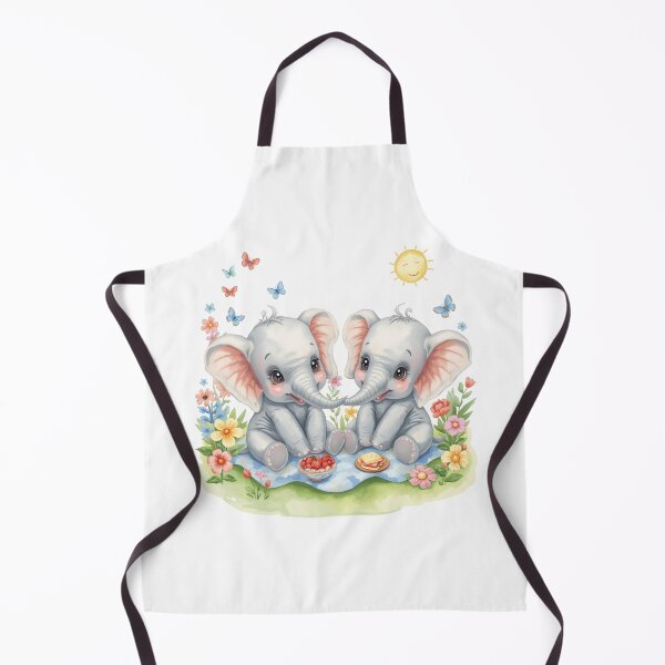 Item preview, Cute Baby Elephants - Pastel Watercolors Picnic designed and sold by DigitfanStudio.