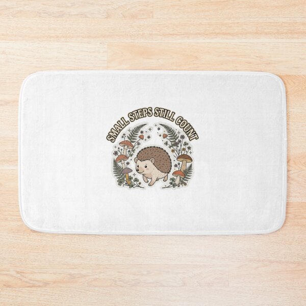 Item preview, Small Steps Still Count Vintage Hedgehog designed and sold by GoofyShopp.