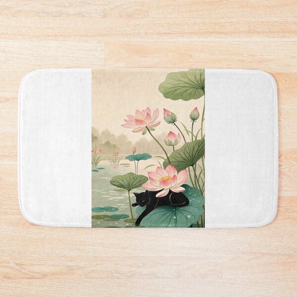 Item preview, Cat Print Koson Lotus designed and sold by PurrfectHome.