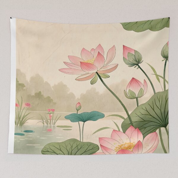 Item preview, Cat Print Koson Lotus designed and sold by PurrfectHome.