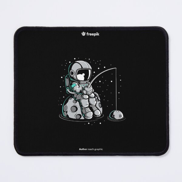 Item preview, Cute Astronaut Sitting on Moon Fishing designed and sold by Nambypamby445.