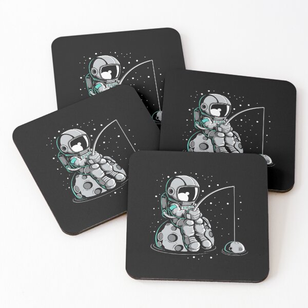 Item preview, Cute Astronaut Sitting on Moon Fishing designed and sold by Nambypamby445.