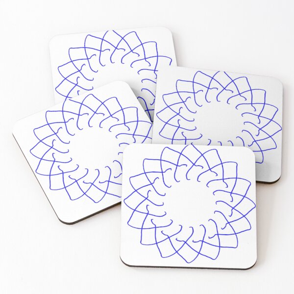 Item preview, blue wave floral design designed and sold by ArtWorldlife.