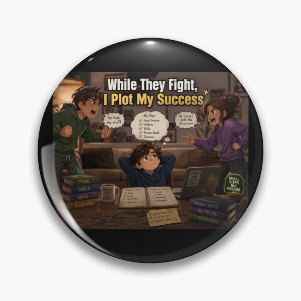 Item preview, While They Fight I Plot My Success Middle Child Ambition Design designed and sold by irfanshikh.