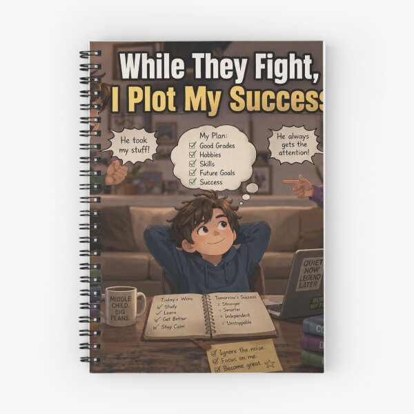 Item preview, While They Fight I Plot My Success Middle Child Ambition Design designed and sold by irfanshikh.