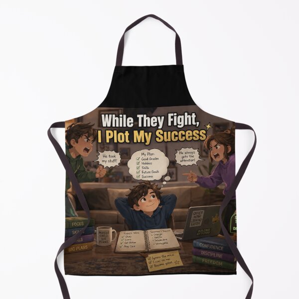 Item preview, While They Fight I Plot My Success Middle Child Ambition Design designed and sold by irfanshikh.