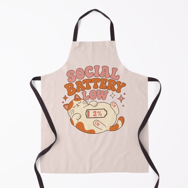 Item preview, Social Battery Low Cat designed and sold by Caring Hearts.