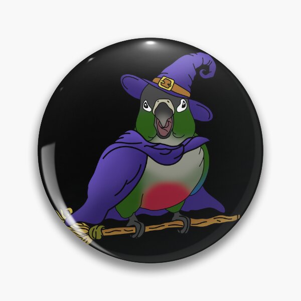 Item preview, Halloween Green Cheeked Conure Witch designed and sold by FandomizedRose.