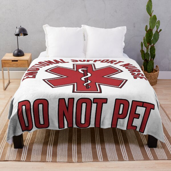 Item preview, Emotional Support Nurse Do Not Pet Funny Nursing T-Shirt designed and sold by StickerNestYou.