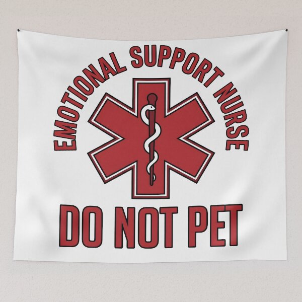Item preview, Emotional Support Nurse Do Not Pet Funny Nursing T-Shirt designed and sold by StickerNestYou.