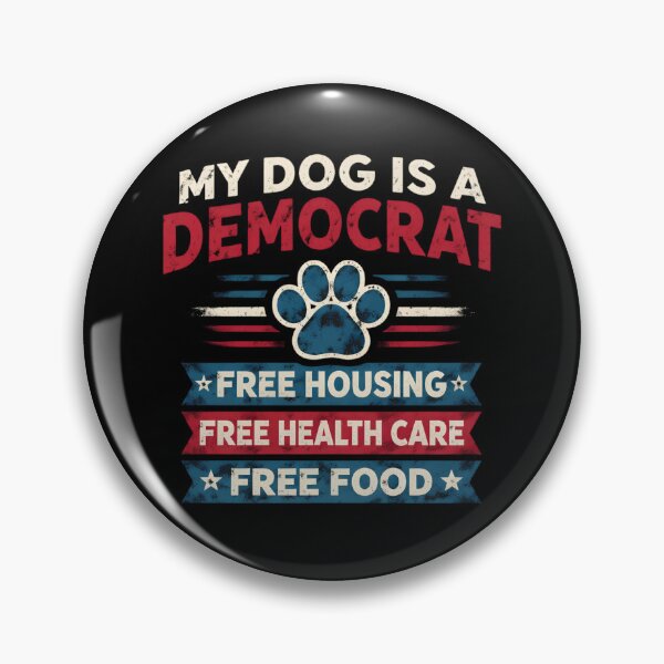 Item preview, My Dog Is A Democrat Patriotic Paw Print Funny Dog designed and sold by PROPera-design.