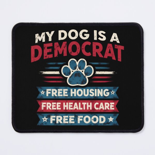 Item preview, My Dog Is A Democrat Patriotic Paw Print Funny Dog designed and sold by PROPera-design.
