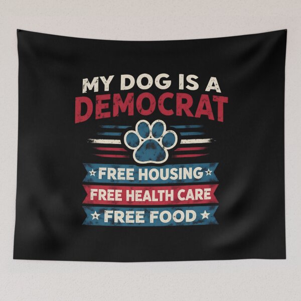 Item preview, My Dog Is A Democrat Patriotic Paw Print Funny Dog designed and sold by PROPera-design.