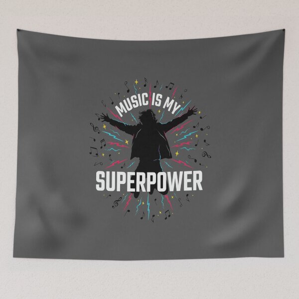 Item preview, Music Is My Superpower – Superhero Lightning Music Design designed and sold by Midnight Veil Designs.